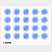 FTF-Monochrom-Aufkleber in Blau Runder Aufkleber (Blatt)