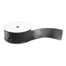 FTF Monochrome Grosgrain-Band in dunklen Grautönen
