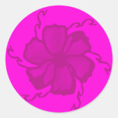 FTF Monochrome Sticker Seals in Hot Pink (Vorderseite)
