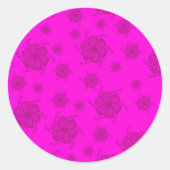 FTF Monochrome Sticker Seals in Hot Pink (Vorderseite)