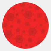 FTF Monochrome Sticker Seals in Rot (Vorderseite)