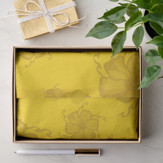 FTF Monochrome Tissue-Papier in Gelb Seidenpapier (Geschenk)