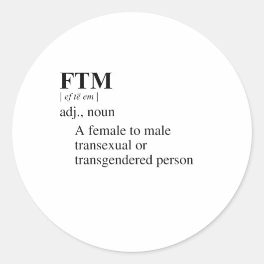 FTM RUNDER AUFKLEBER (Vorderseite)