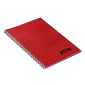 FTW-Monogramm für Red Linen Texture Foto Notizblock (Rechte Seite)
