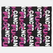FU CANCER...Brustkrebs Fleecedecke (Vorderseite (Horizontal))
