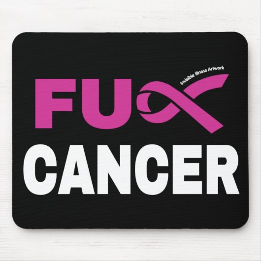 FU CANCER...Brustkrebs Mousepad (Vorne)