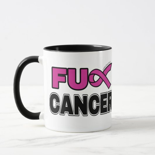FU CANCER...Brustkrebs Tasse (Links)