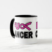 FU CANCER...Brustkrebs Tasse (Vorderseite Links)