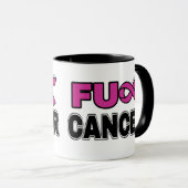 FU CANCER...Brustkrebs Tasse (VorderseiteRechts)