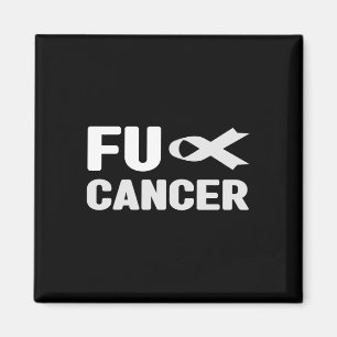 Fu Cancer T Shirt - Weißes Band, Fu Lungenkrebs A Magnet