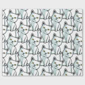 FU Cat komisch unhöfliche Handgestalt Wrapping Pap Geschenkpapier (Flach)