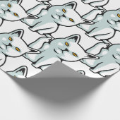 FU Cat komisch unhöfliche Handgestalt Wrapping Pap Geschenkpapier (Ecke)