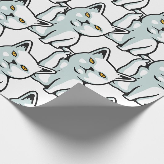 FU Cat komisch unhöfliche Handgestalt Wrapping Pap Geschenkpapier (Ecke)