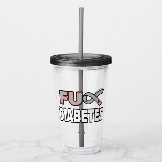 FU Diabetes Acryltrinkbecher (Vorderseite)
