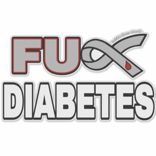 FU Diabetes Aufkleber (Vorderseite)