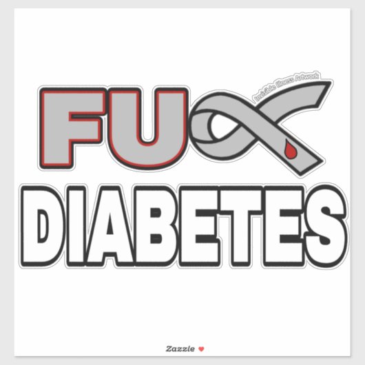 FU Diabetes Aufkleber (Blatt)