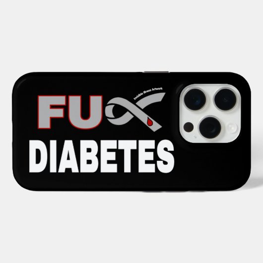 FU Diabetes Case-Mate iPhone Hülle (Rückseite (Horizontal))