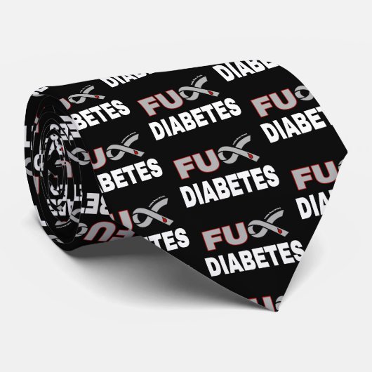 FU Diabetes Krawatte (Gerollt)