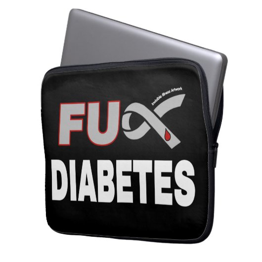 FU Diabetes Laptopschutzhülle (Vorderseite Links)