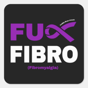 FU FIBRO QUADRATISCHER AUFKLEBER