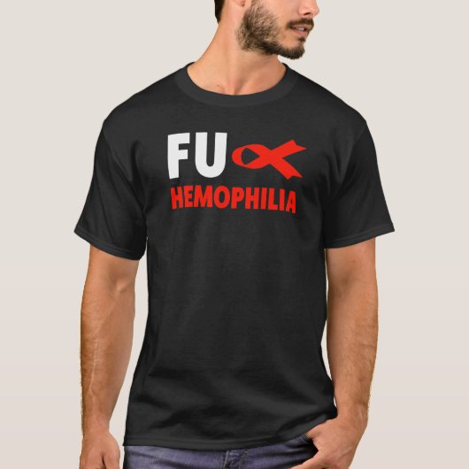 Fu Hemophilie Awareness Red Ribbon Hemophilie Awa T-Shirt (Vorderseite)