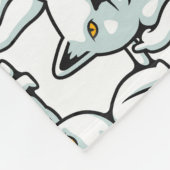 FU-Katze lustige unhöfliche Handgeste Fleecedecke (Ecke)