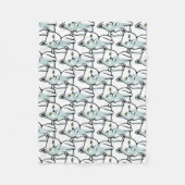 FU-Katze lustige unhöfliche Handgeste Fleecedecke (Vorderseite)