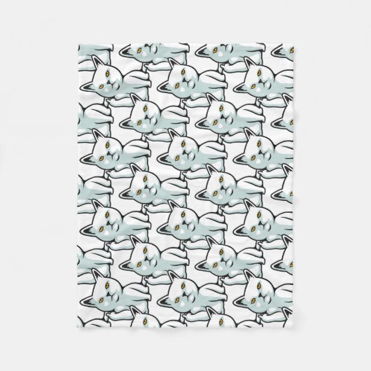 FU-Katze lustige unhöfliche Handgeste Fleecedecke (Vorderseite)