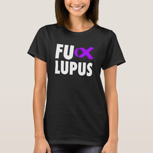 Fu Lupus Lila Ribbon - Lupus T-Shirt (Vorderseite)