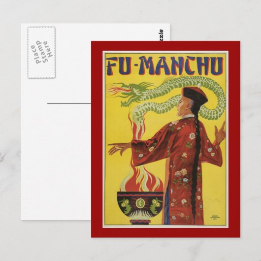 Fu-Manchu Magician-Werbung Postkarte (Vorne/Hinten)