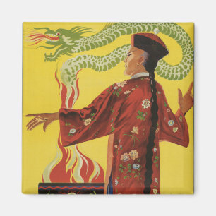 Fu-Manchu Magier-Anzeige Magnet