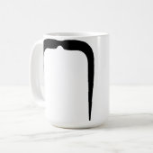 Fu Manchu Schnurrbart im Schwarzen Kaffeetasse (Vorderseite Links)