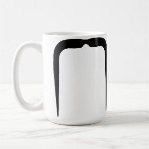 Fu Manchu Schnurrbart im Schwarzen Kaffeetasse