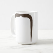 Fu Manchu Schnurrbart in Brown Kaffeetasse (Vorderseite Links)
