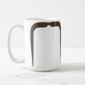 Fu Manchu Schnurrbart in Brown Kaffeetasse (Links)