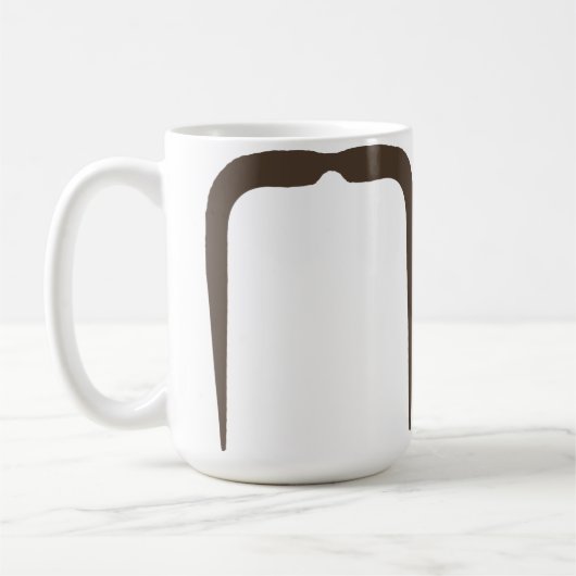 Fu Manchu Schnurrbart in Brown Kaffeetasse (Links)