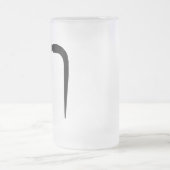 Fu Manchu-Schnurrbart Mattglas Bierglas (Mittel)