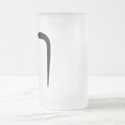 Fu Manchu-Schnurrbart Mattglas Bierglas (Mittel)