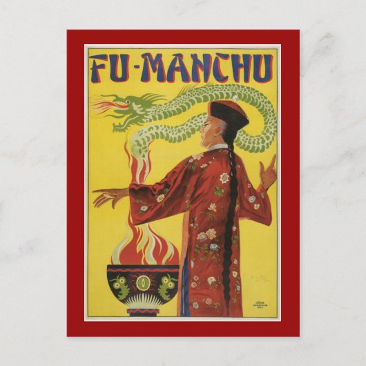 Fu-Manchu Zauberer Werbung Postkarte (Vorderseite)