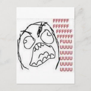 FU Rage Comic Postkarte