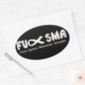 Fu SMA Awareness Ribbon Cream Ovaler Aufkleber (Umschlag)