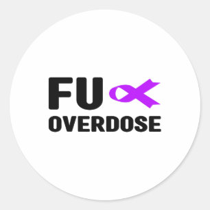 Fu Überdosis - Suchtbewusstsein2 Runder Aufkleber