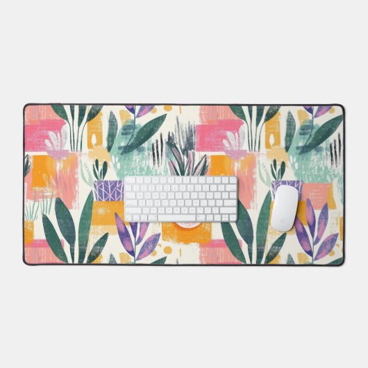 Fuavism Style Garden Pots Muster Schreibtischunterlage (Tastatur & Maus)