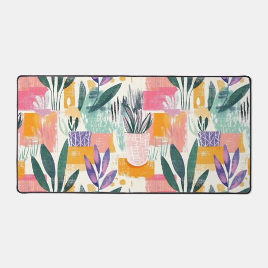 Fuavism Style Garden Pots Muster Schreibtischunterlage (Vorderseite)