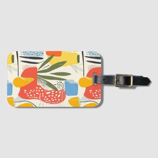 Fuavism Style Lebhafte Farben Garten Pot Gepäckanhänger (Vorderseite (Horizontal))