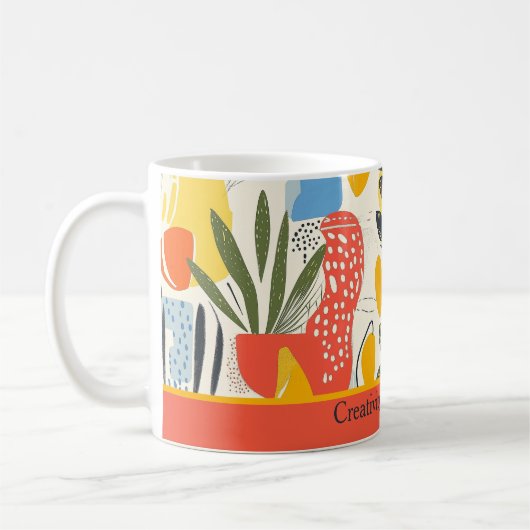 Fuavism Style Lebhafte Farben Garten Pot Kaffeetasse (Links)