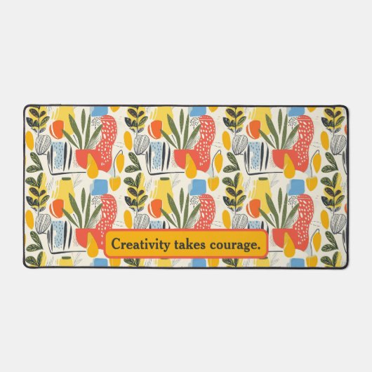 Fuavism Style Lebhafte Farben Garten Pot Schreibtischunterlage (Vorderseite)