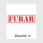 FUBAR AUFKLEBER (Blatt)