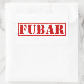 FUBAR RECHTECKIGER AUFKLEBER (Tasche)