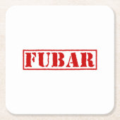 FUBAR RECHTECKIGER PAPPUNTERSETZER (Vorderseite)